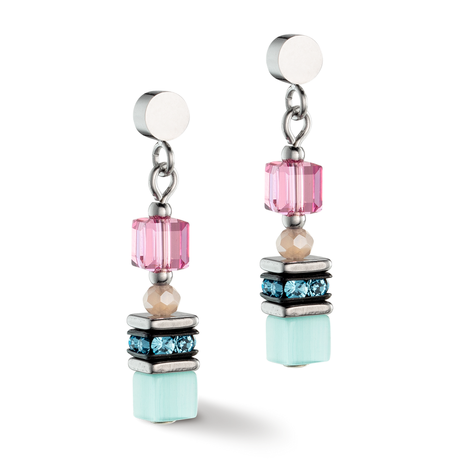 Orecchini Mini Cubes multicolor pastello