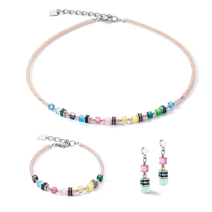 Orecchini Mini Cubes multicolor pastello