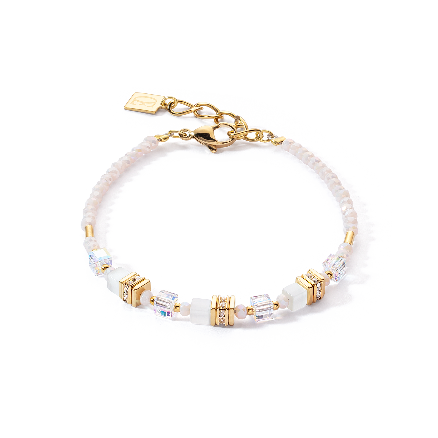 Bracciale Mini Cubes oro-bianco