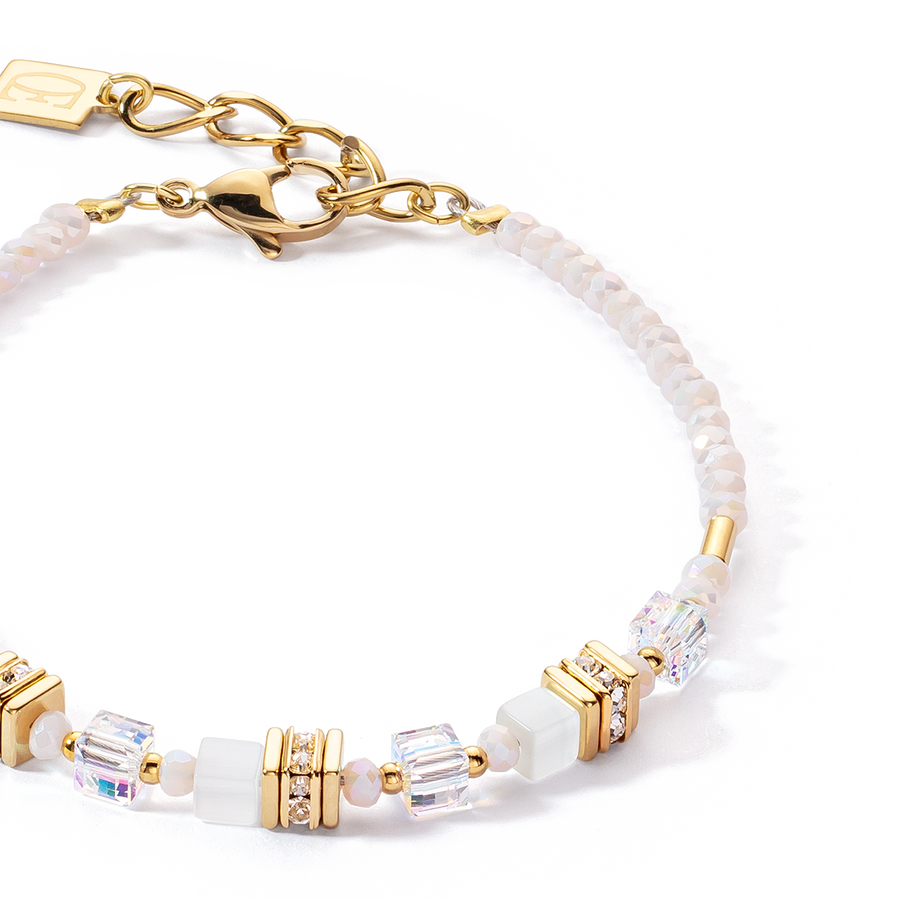 Bracciale Mini Cubes oro-bianco