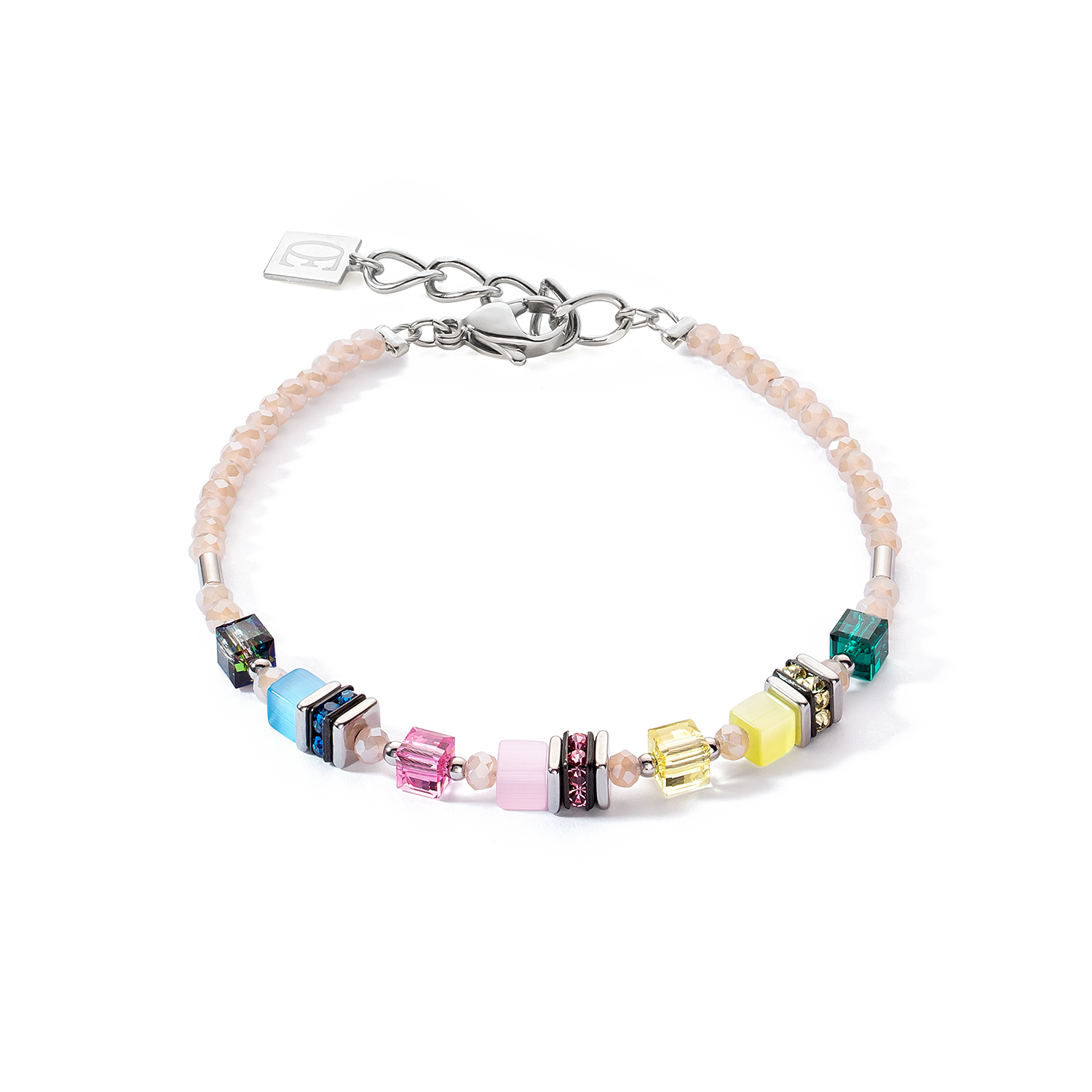 Bracciale Mini Cubes multicolor pastello