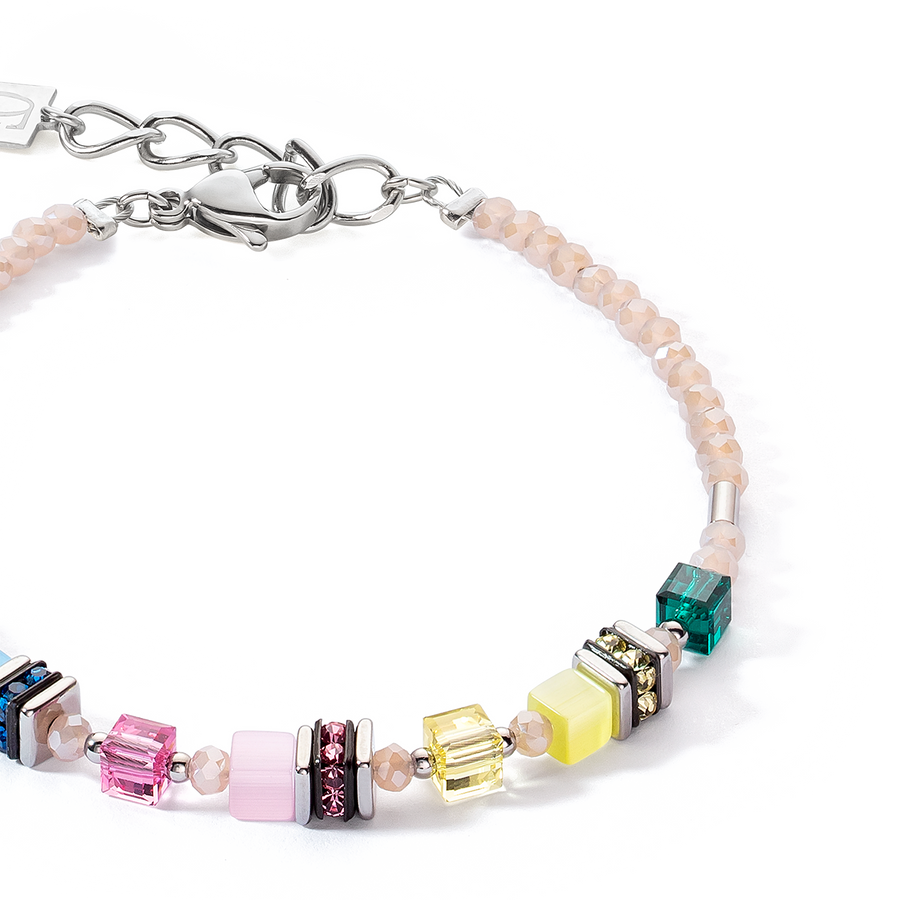 Bracciale Mini Cubes multicolor pastello