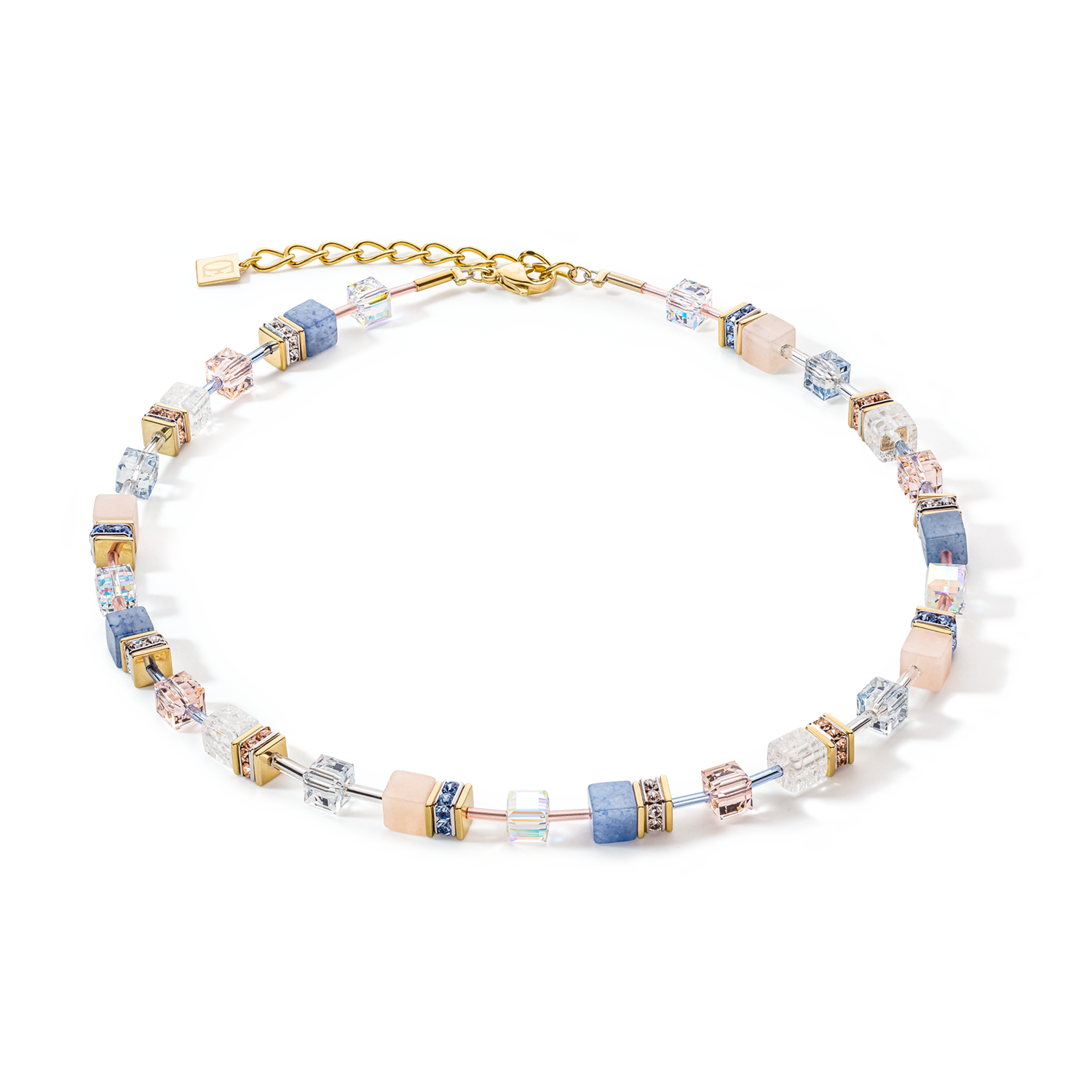 Collana GeoCUBE® Iconic Precious blu chiaro