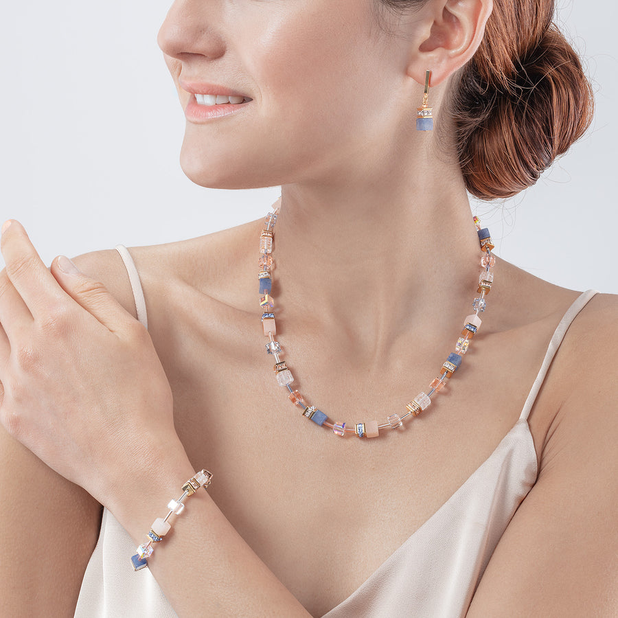 Collana GeoCUBE® Iconic Precious blu chiaro