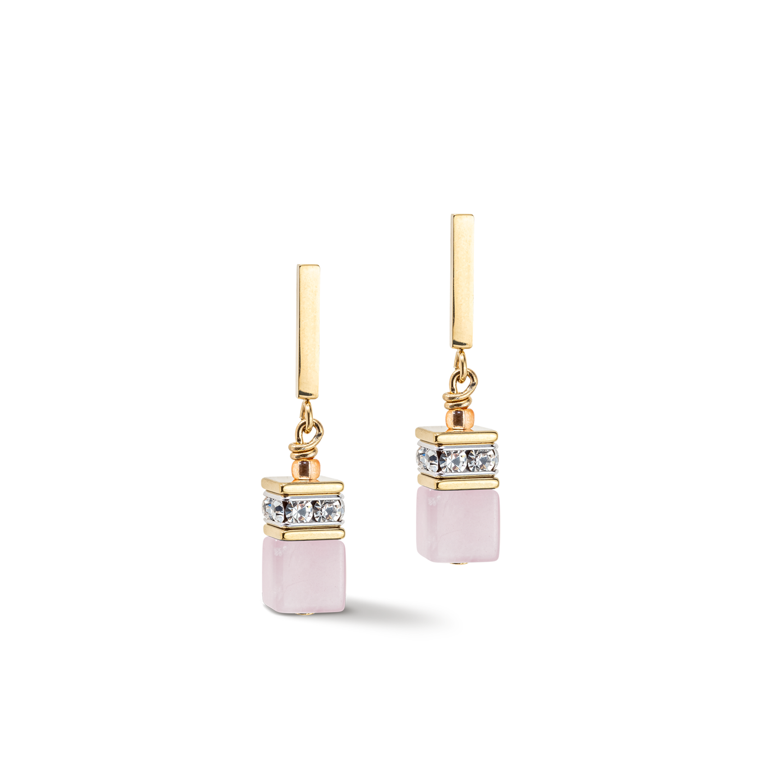 Orecchini GeoCUBE® Iconic Precious rosa chiaro