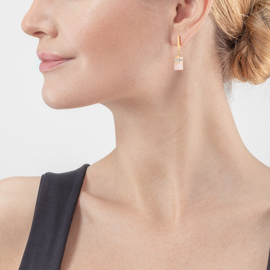 Orecchini GeoCUBE® Iconic Precious rosa chiaro