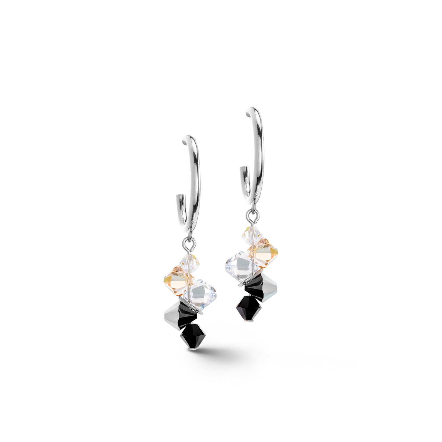 Orecchini Dancing Crystals argento nero