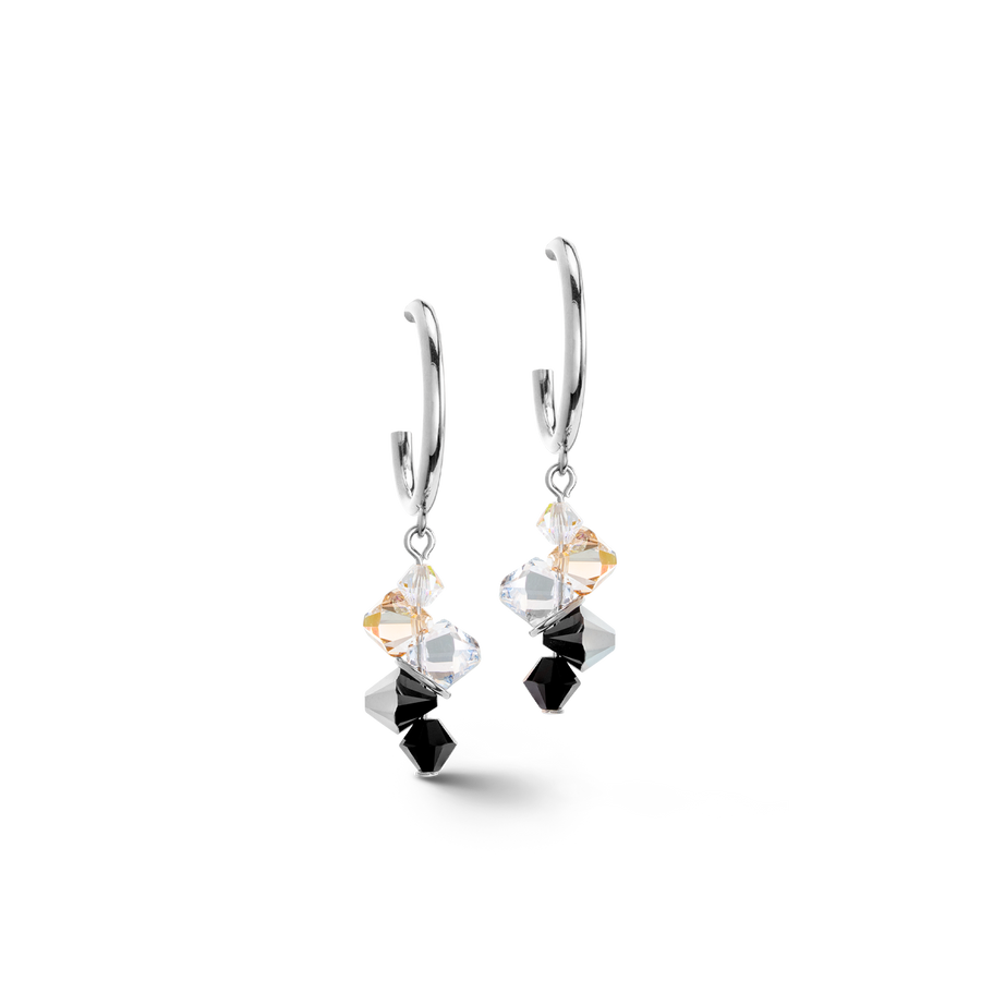 Orecchini Dancing Crystals argento nero