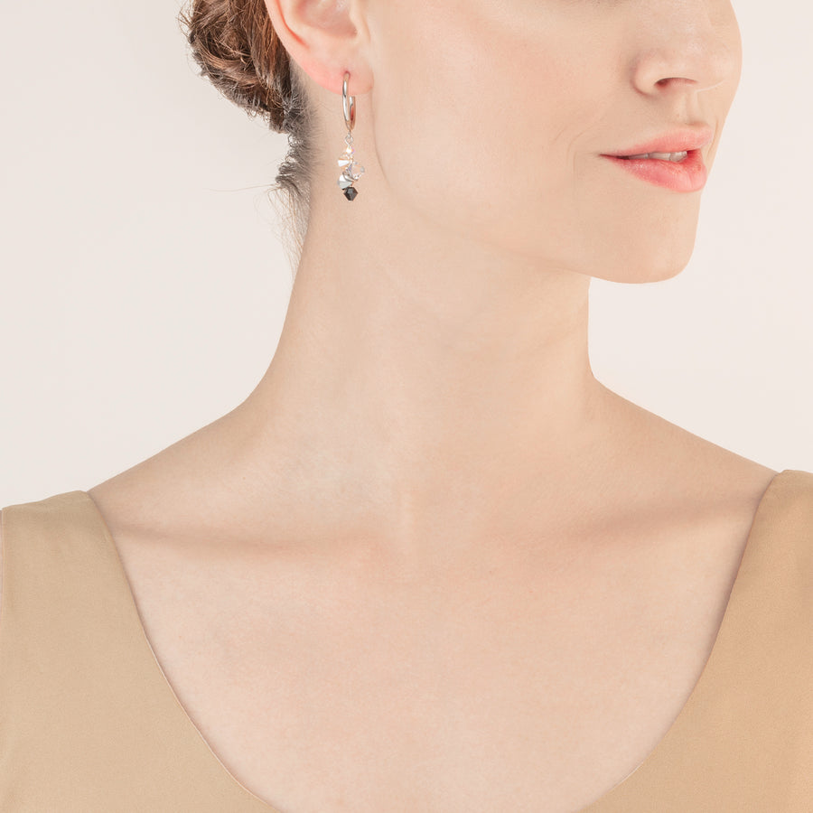 Orecchini Dancing Crystals argento nero