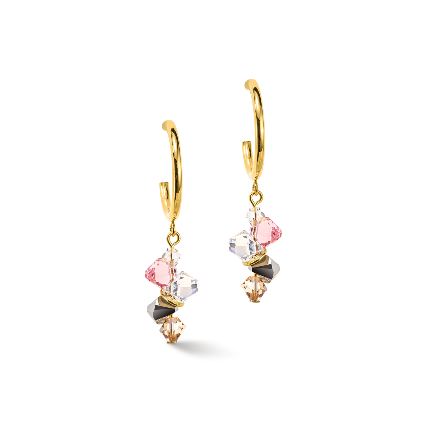 Orecchini Dancing Crystals oro rosa chiaro