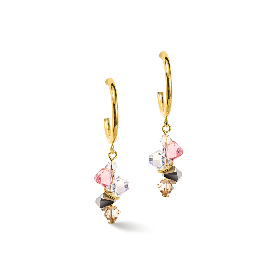 Orecchini Dancing Crystals oro rosa chiaro