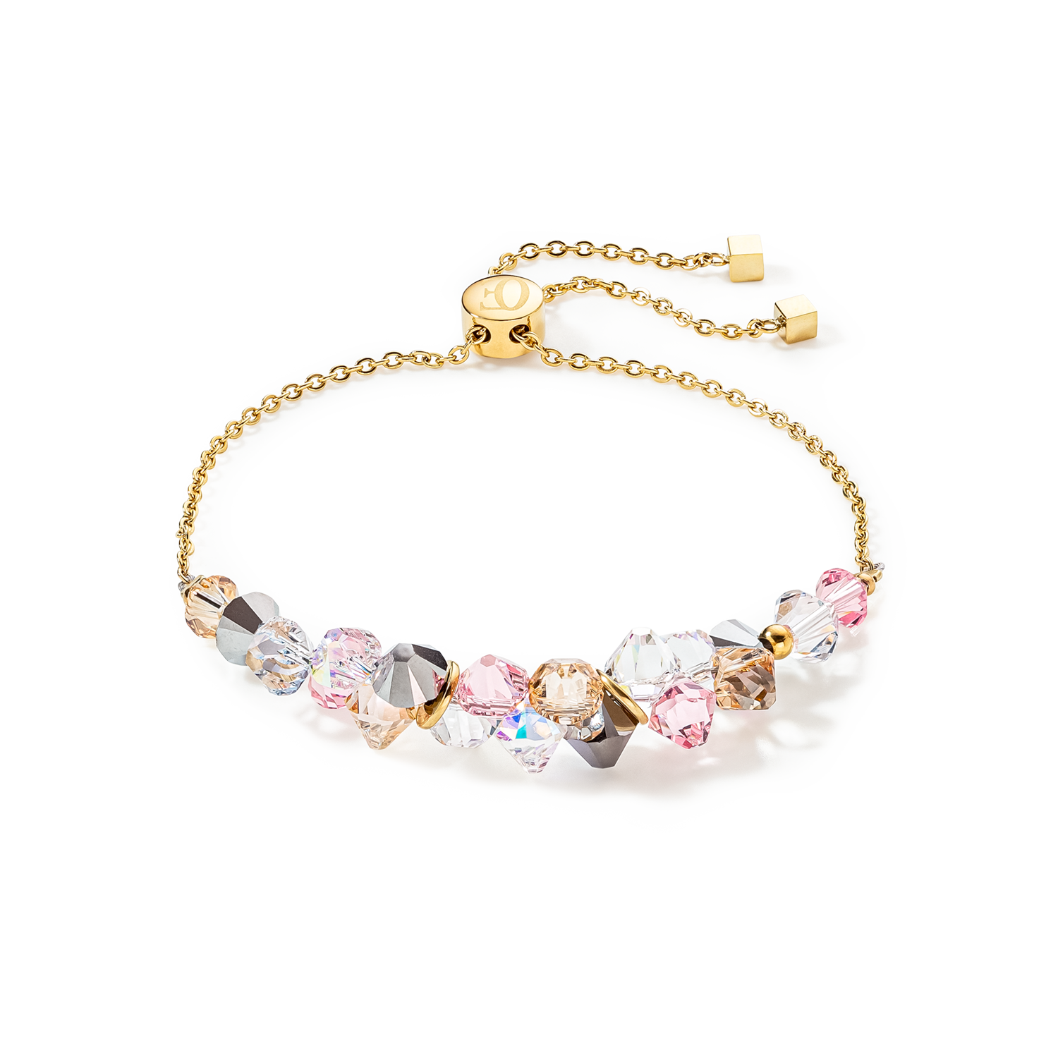 Bracciale Dancing Crystals oro rosa chiaro