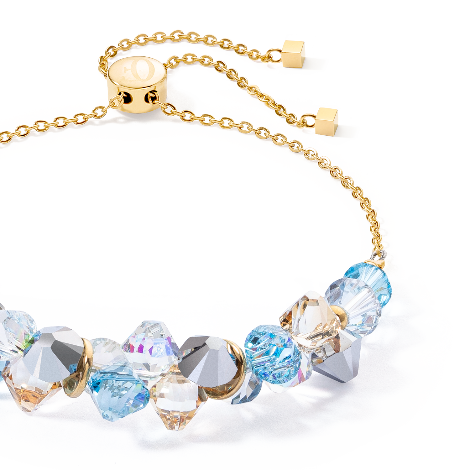 Bracciale Dancing Crystals oro aqua