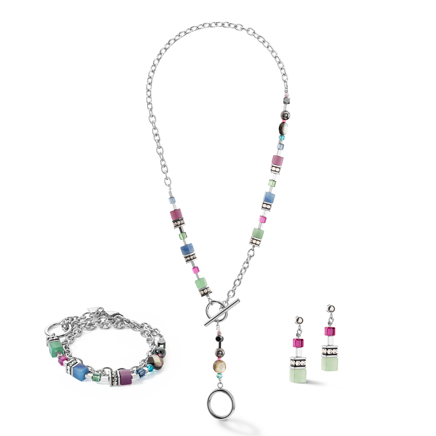Bracciale GeoCUBE® Fusion Multicolore Gemstone