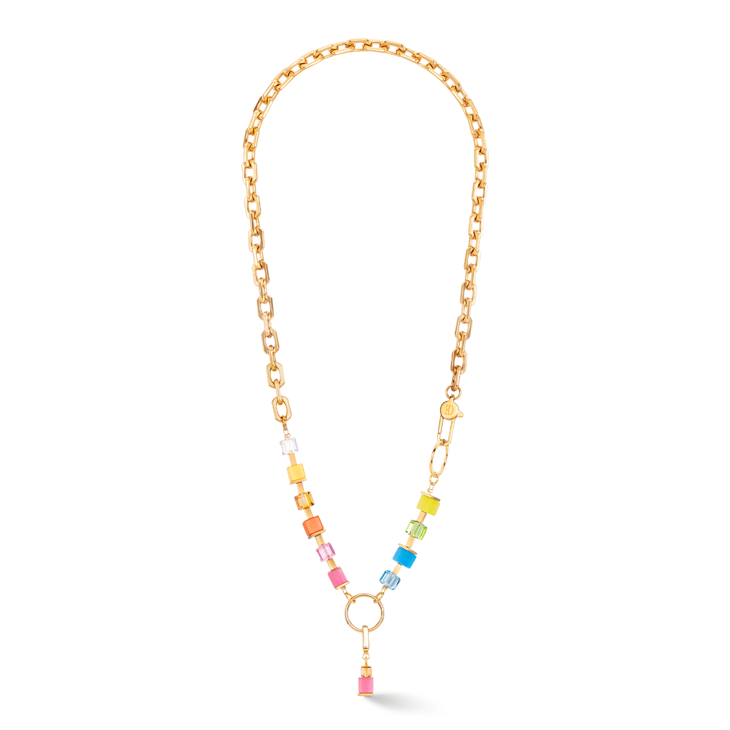 Collana Cube Fusion Charm oro-rainbow