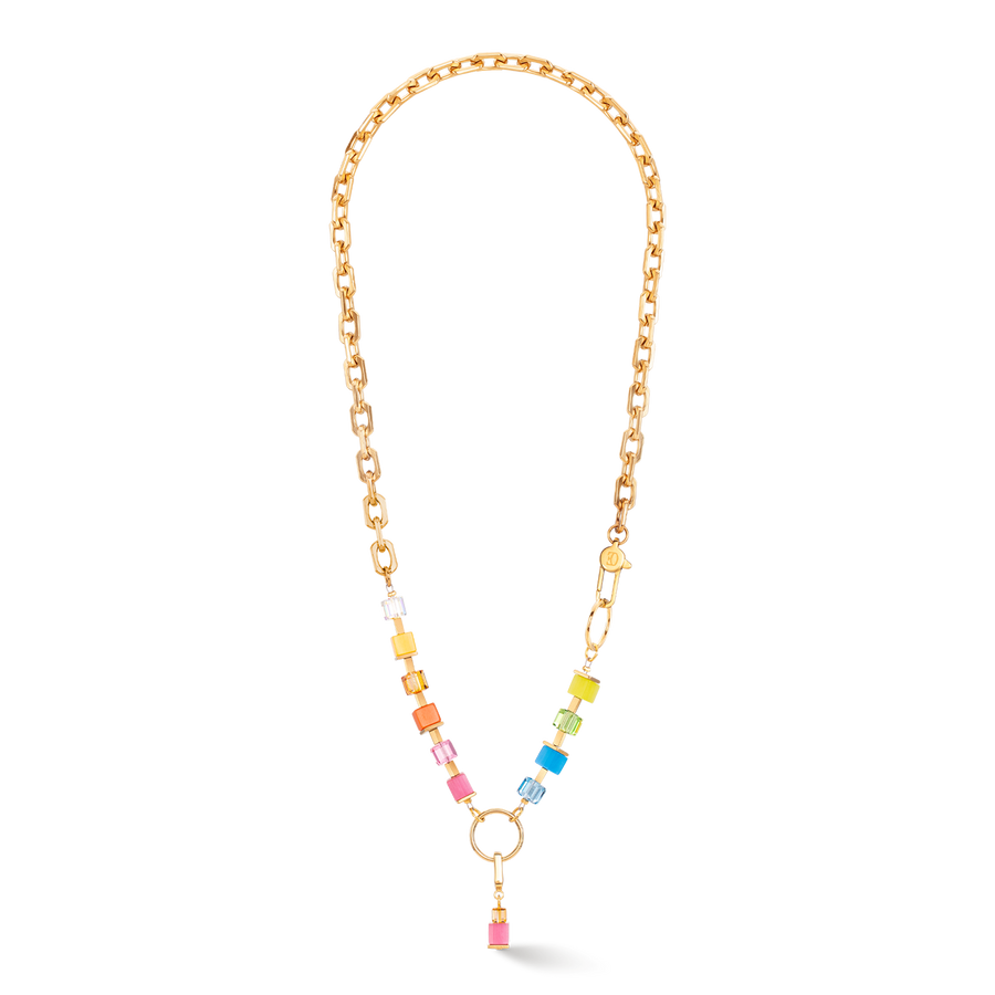 Collana Cube Fusion Charm oro-rainbow