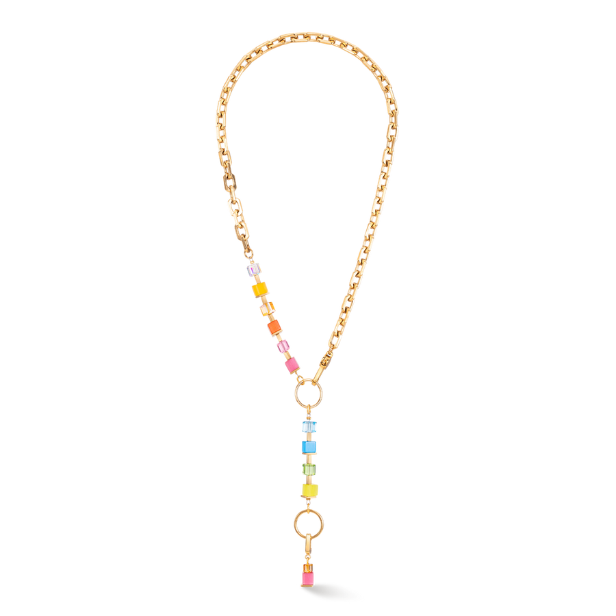 Collana Cube Fusion Charm oro-rainbow