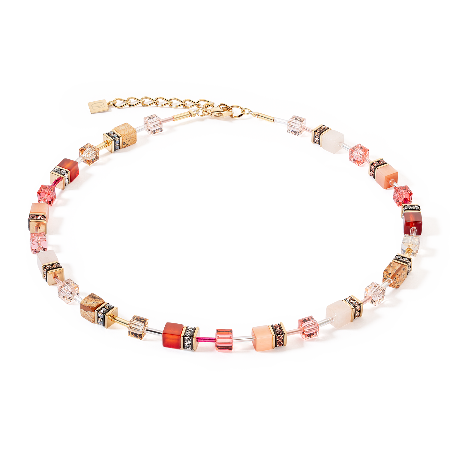 Collana GeoCUBE® Iconic Precious rosso-beige