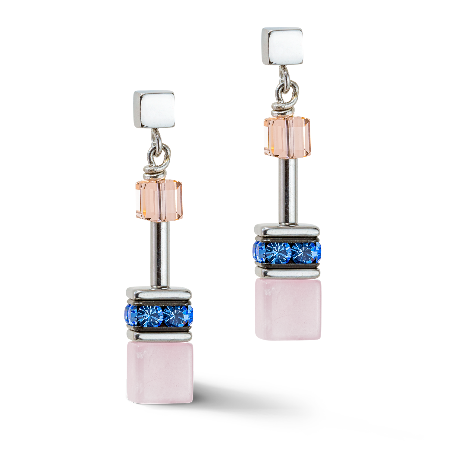 Orecchini GeoCUBE® Iconic Precious lilla-blu