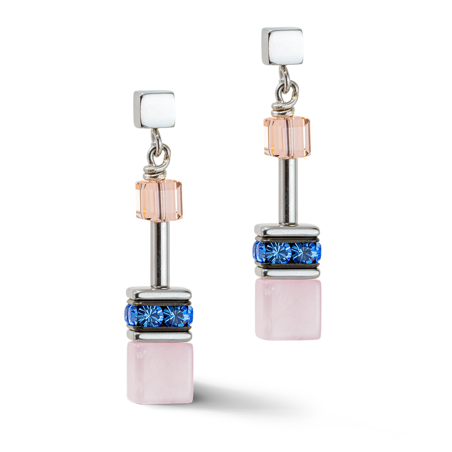 Orecchini GeoCUBE® Iconic Precious lilla-blu