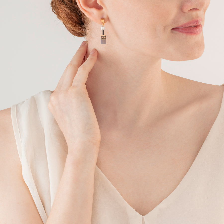 Orecchini GeoCUBE® Iconic Precious marrone