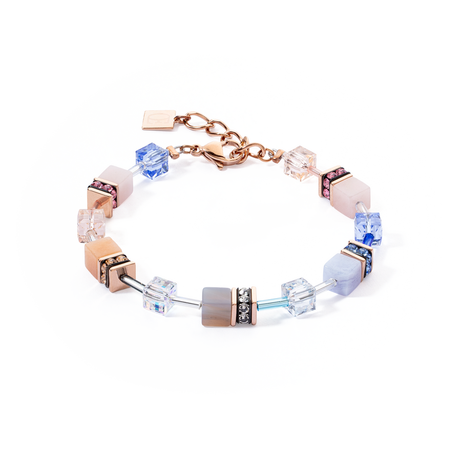 Bracciale GeoCUBE® Iconic Precious blu chiaro-beige