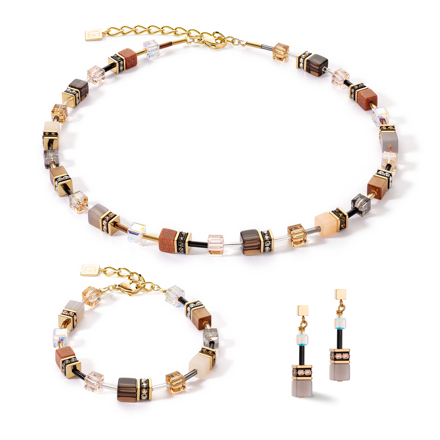 Bracciale GeoCUBE® Iconic Precious marrone