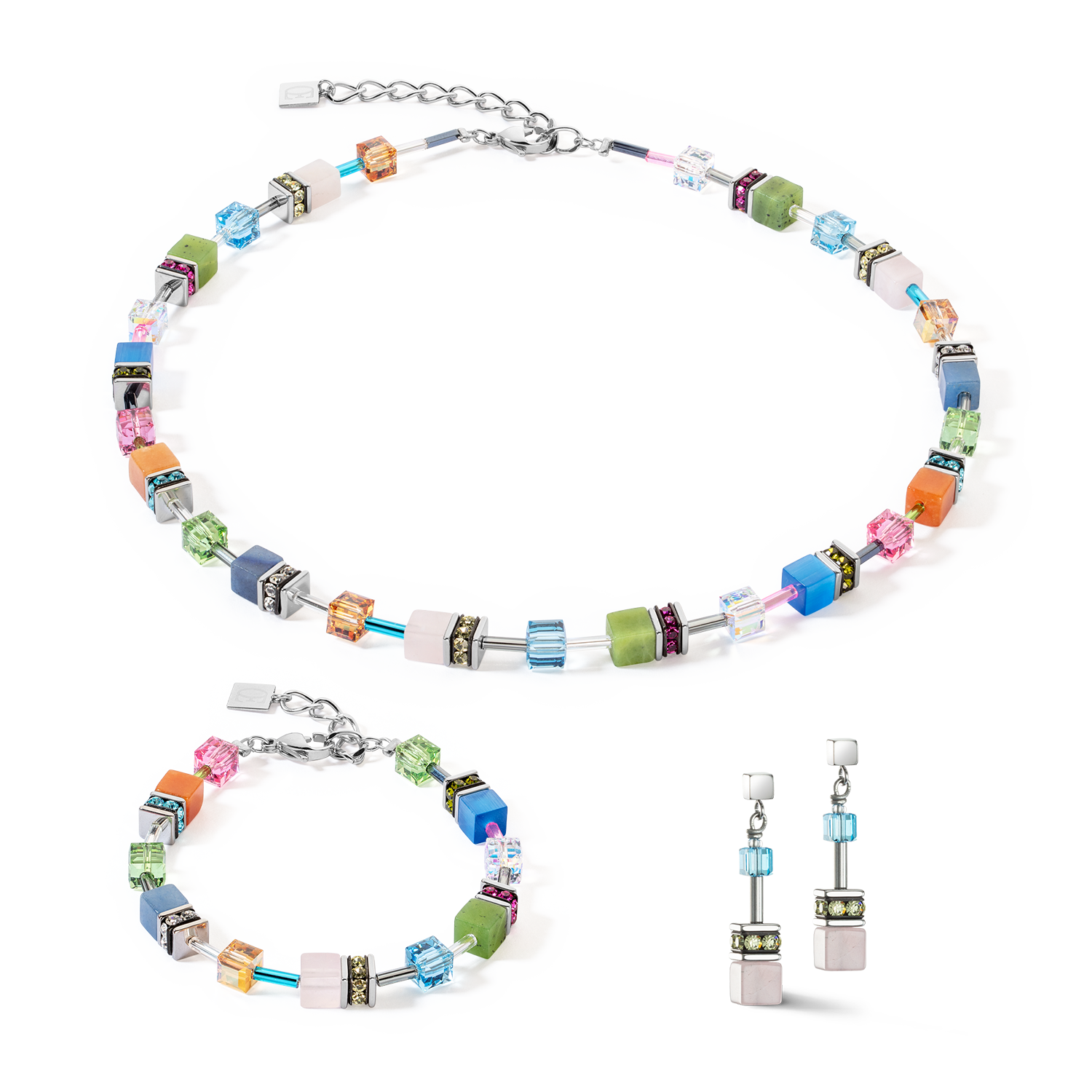 Bracciale GeoCUBE® Iconic Precious multicolour boho