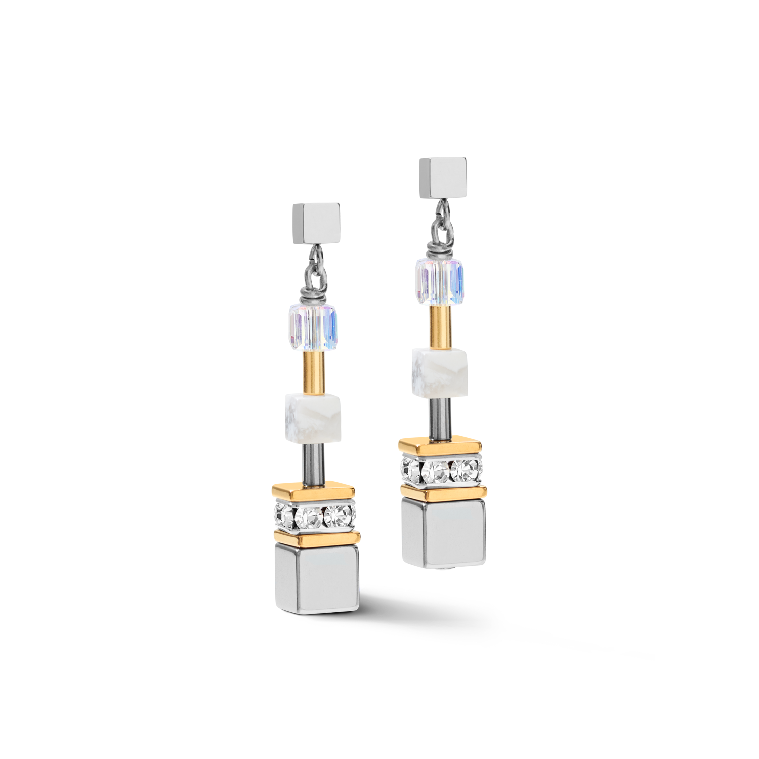 Orecchini GeoCUBE® Multitask oro-argento