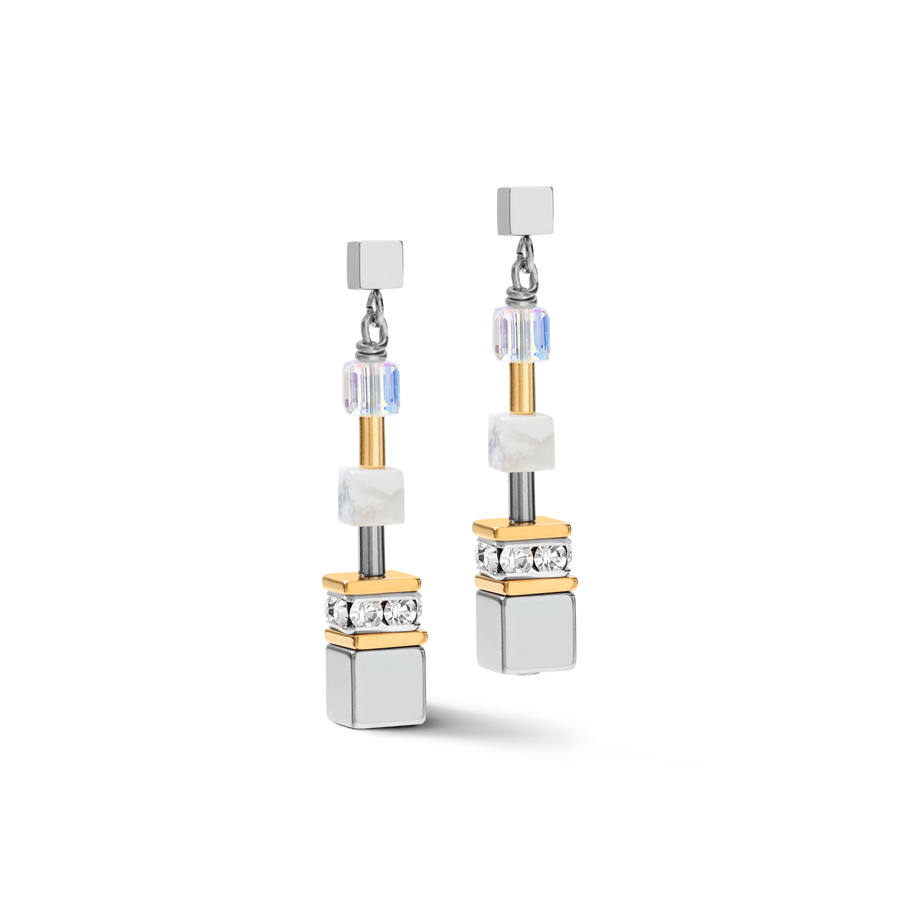Orecchini GeoCUBE® Multitask oro-argento