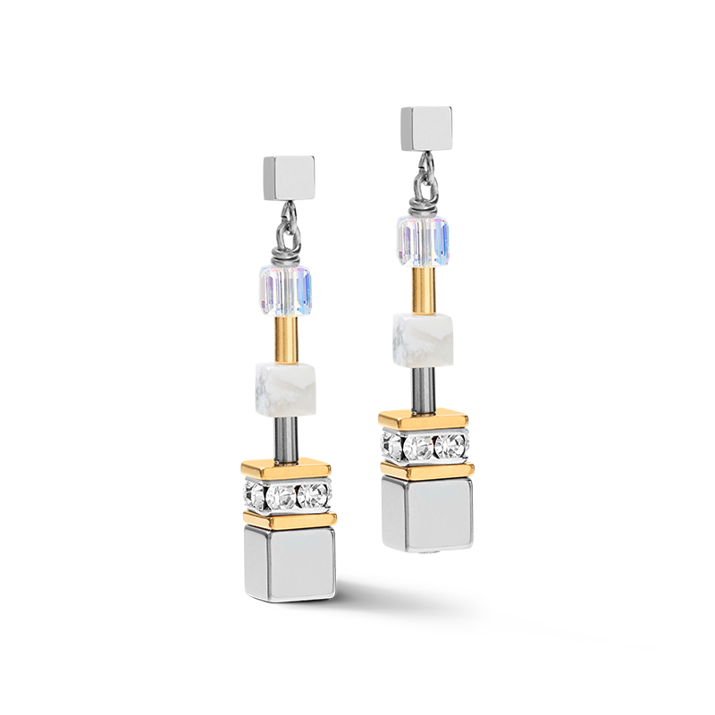 Orecchini GeoCUBE® Multitask oro-argento
