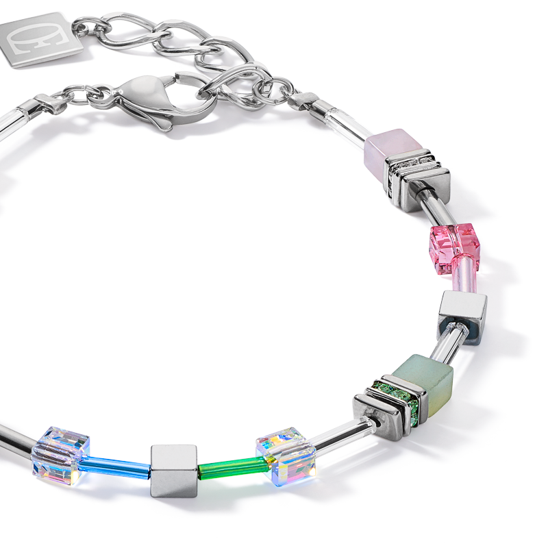 Braccialetto GeoCUBE® Multitask 4-in-1 summer multi pastello argento