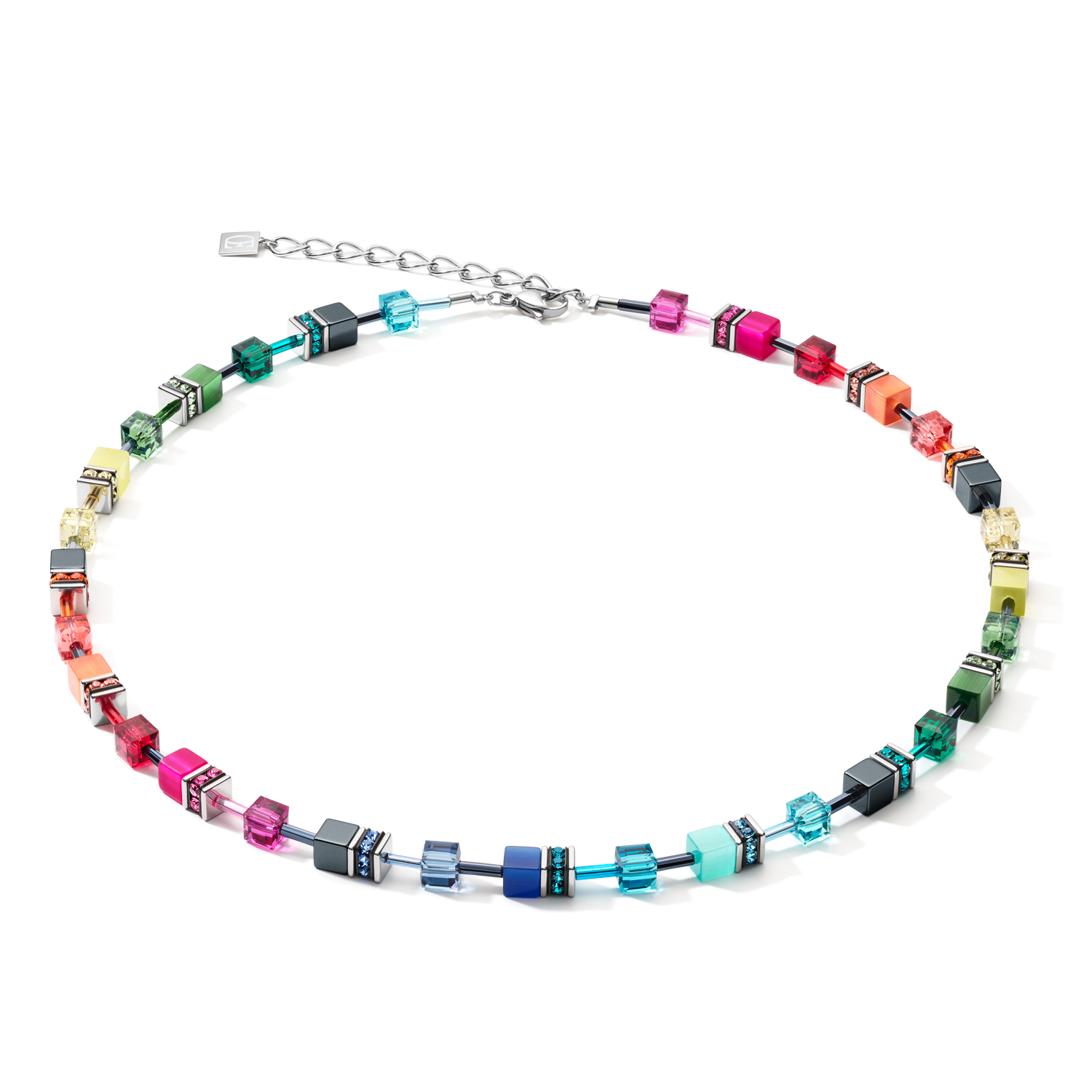 Collana GeoCUBE® medium multicolor rainbow