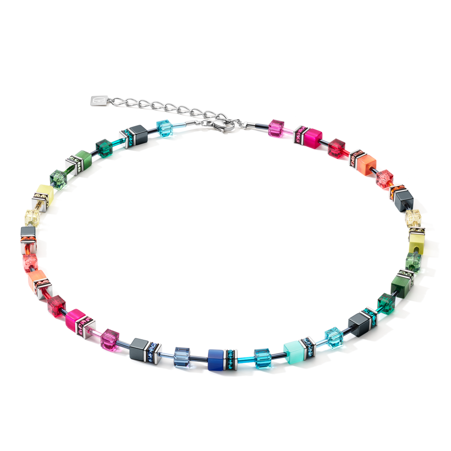 Collana GeoCUBE® medium multicolor rainbow