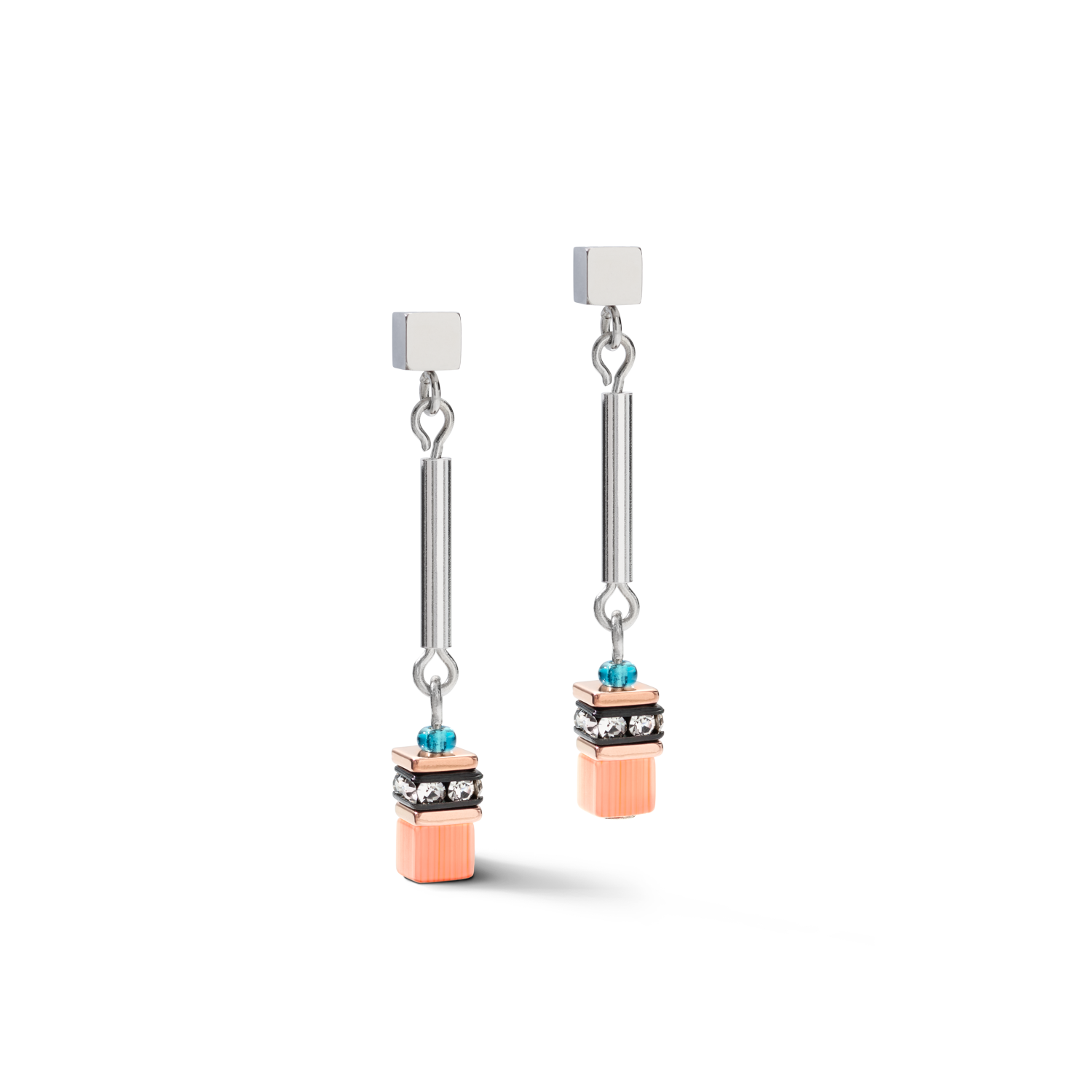 Orecchini GeoCUBE® minimaliste frontline multicolore motion