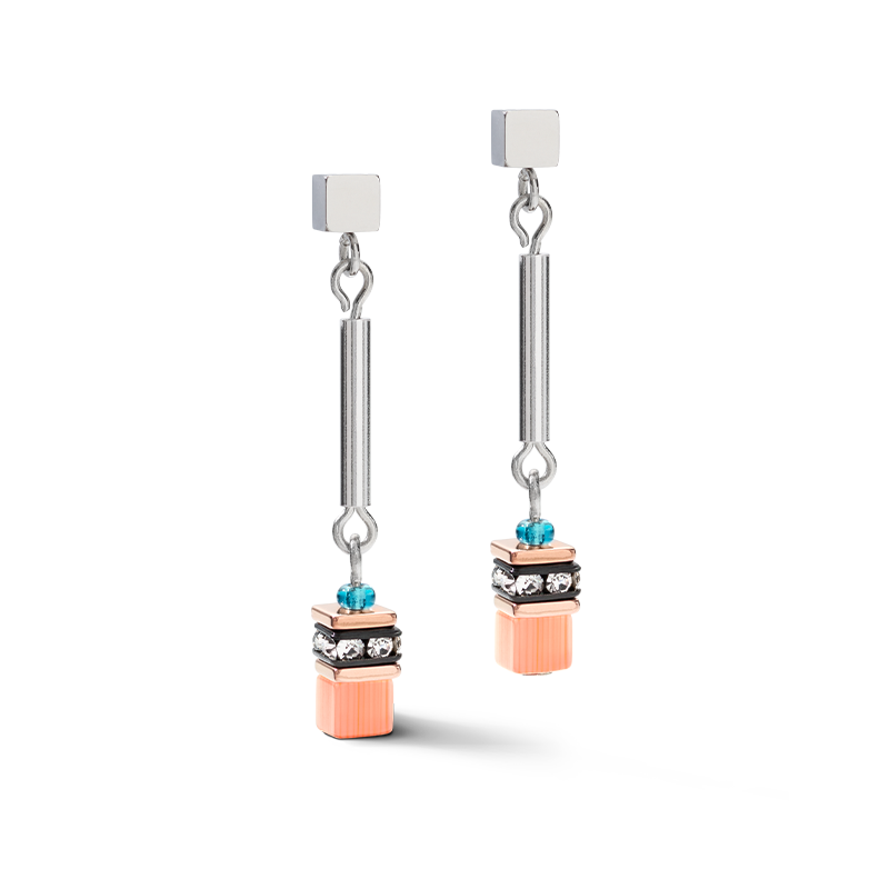 Orecchini GeoCUBE® minimaliste frontline multicolore motion
