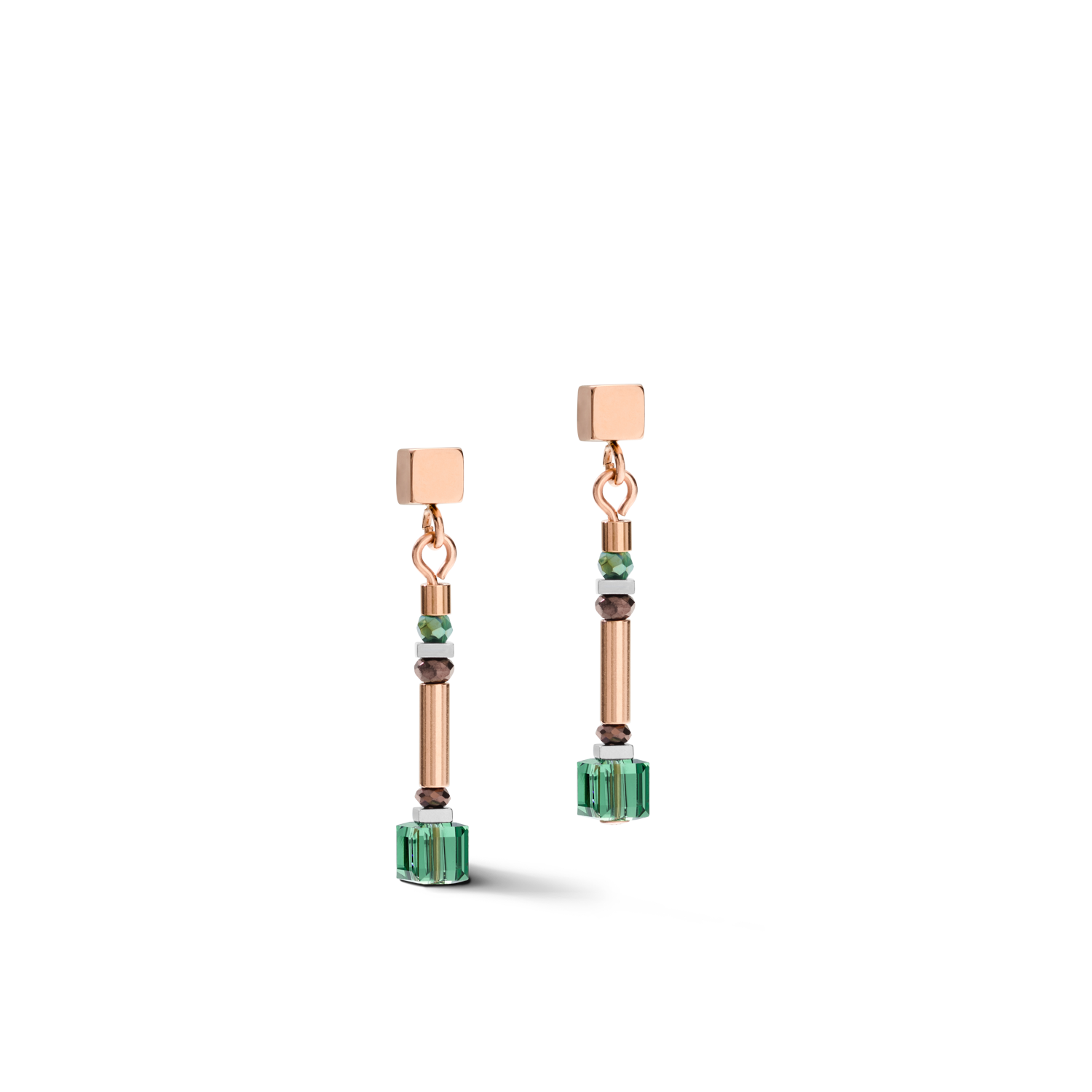 Orecchini GeoCUBE® shades of green-petrol