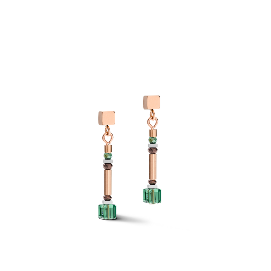 Orecchini GeoCUBE® shades of green-petrol