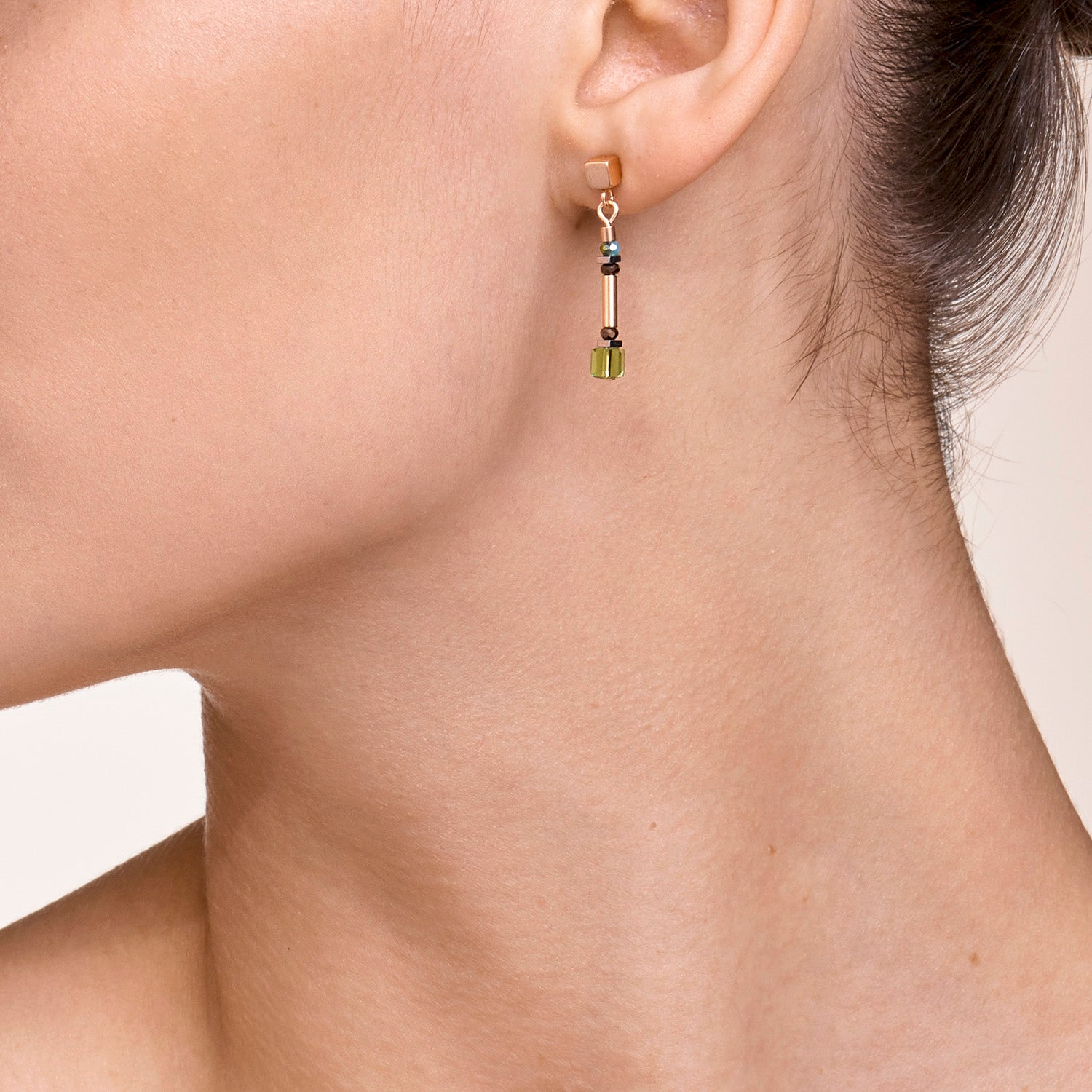 Orecchini GeoCUBE® shades of green-petrol
