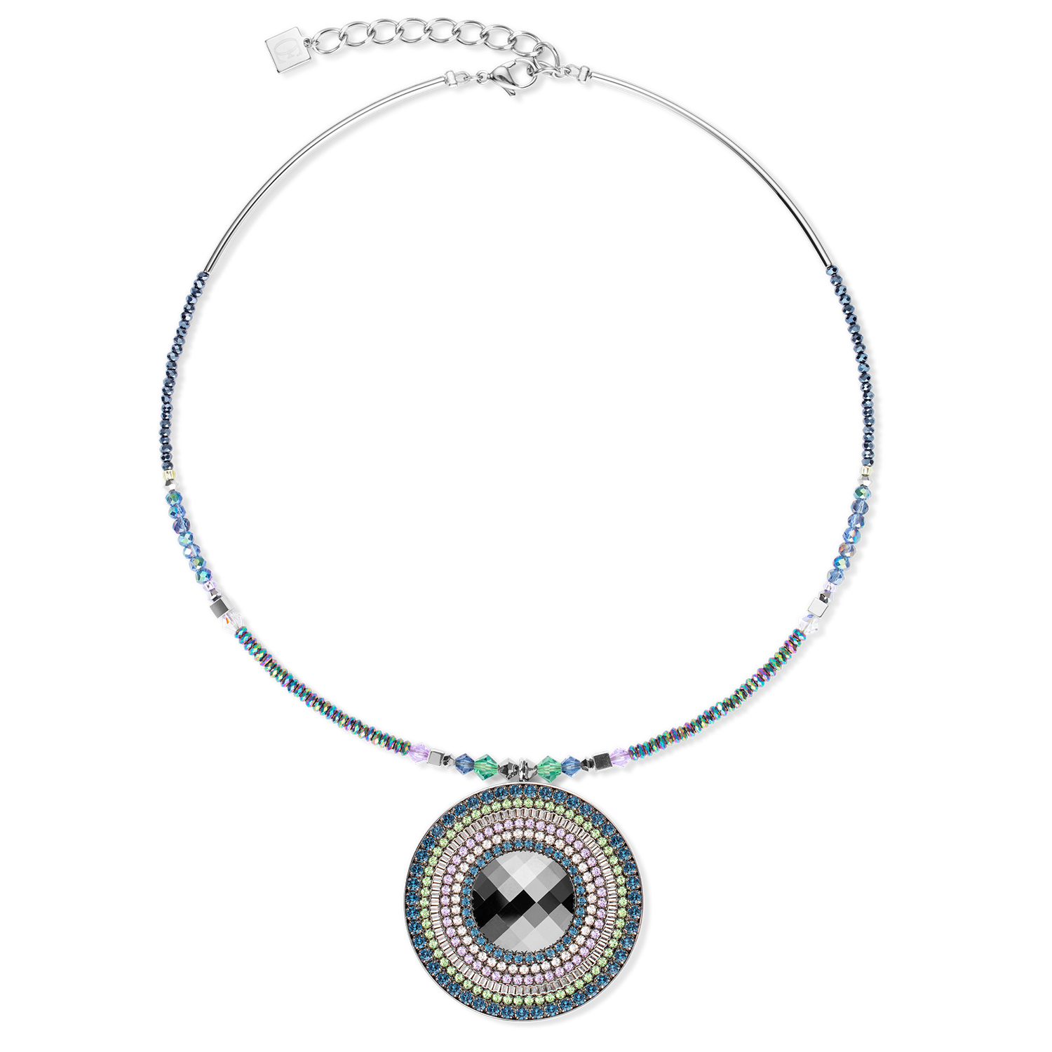 Collana Amuleto Statement verde scuro