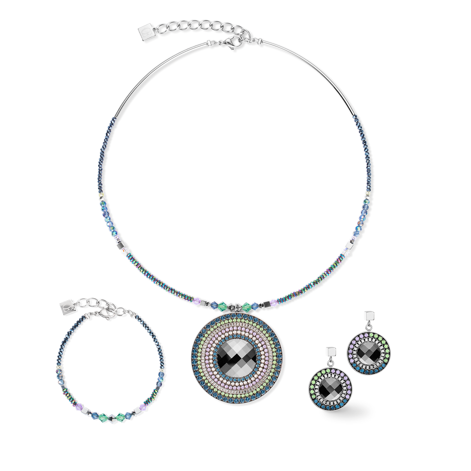 Collana Amuleto Statement verde scuro