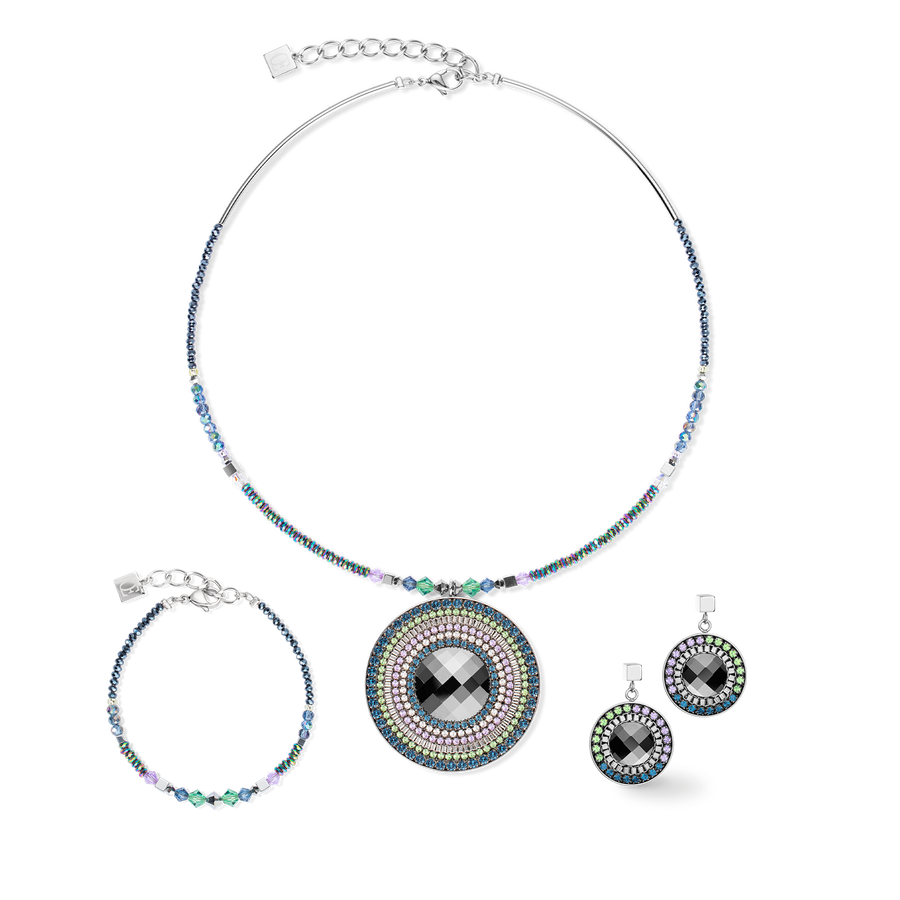 Collana Amuleto Statement verde scuro