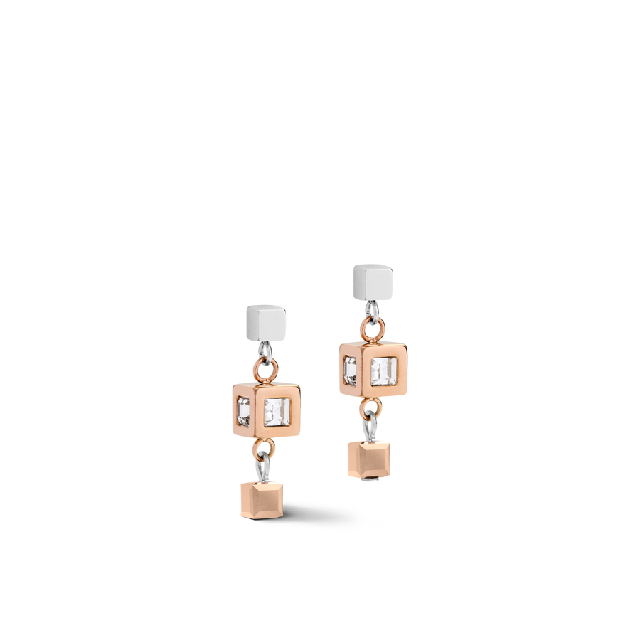 Orecchini GeoCUBE® Cluster oro rosé