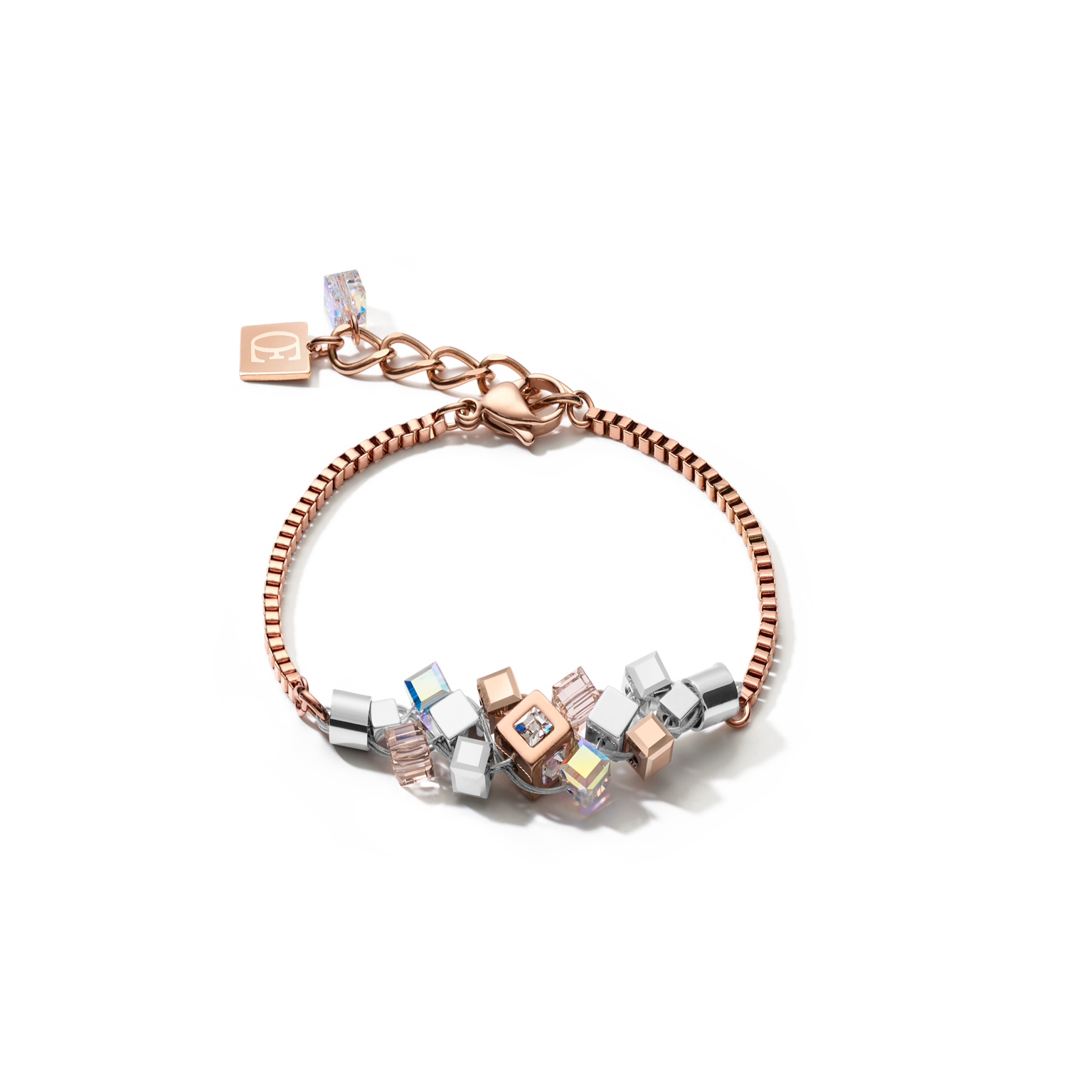 Braccialetto GeoCUBE® Cluster oro rosé