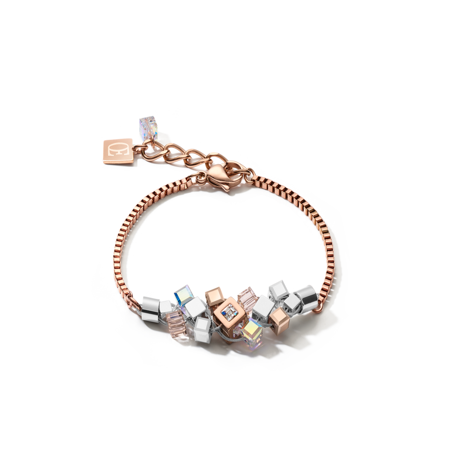 Braccialetto GeoCUBE® Cluster oro rosé