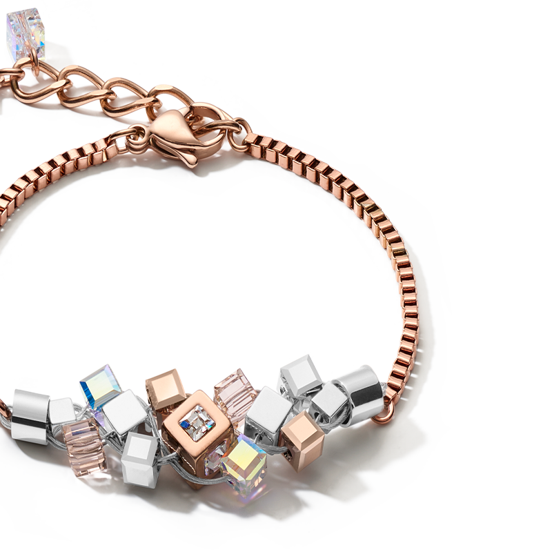 Braccialetto GeoCUBE® Cluster oro rosé