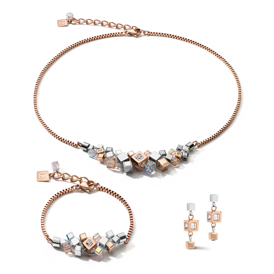 Braccialetto GeoCUBE® Cluster oro rosé