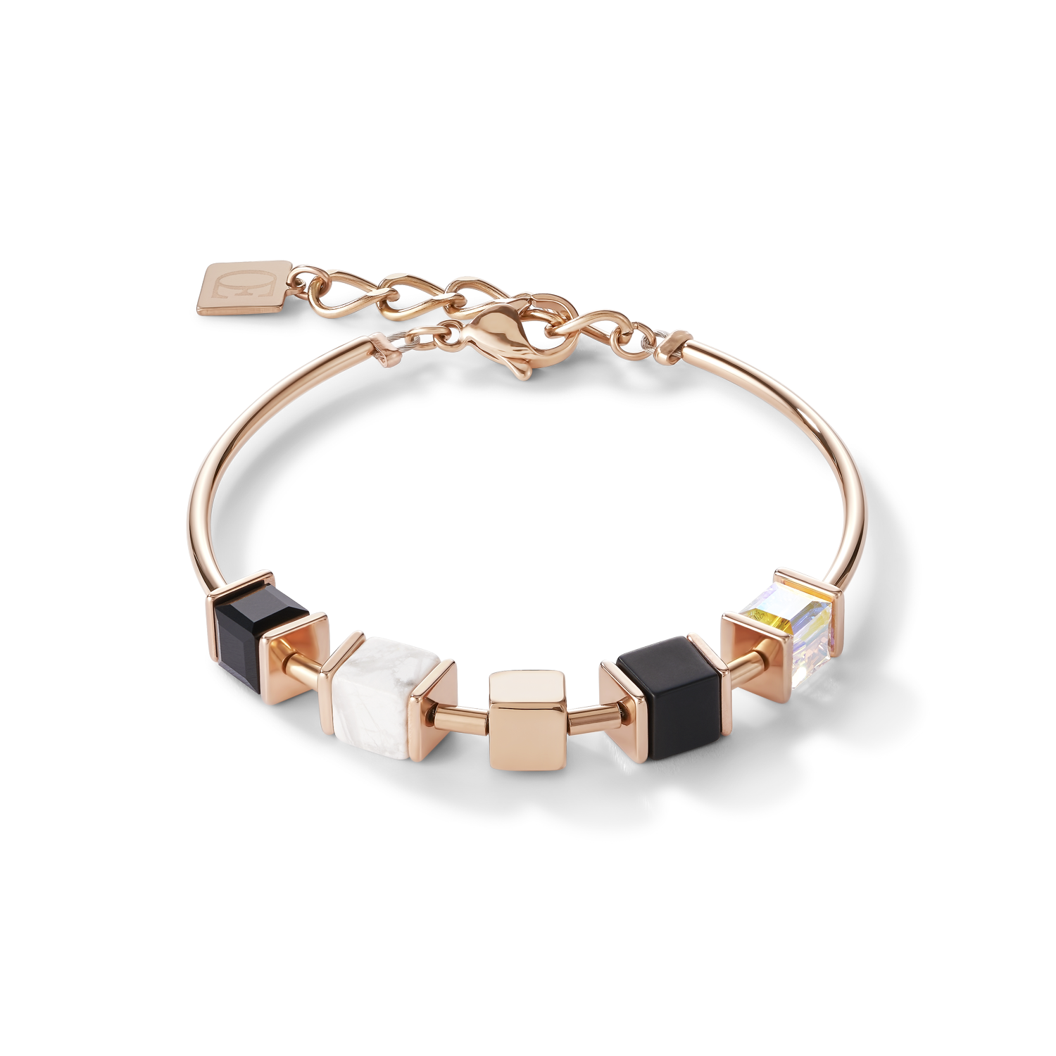Braccialetto GeoCUBE® e Catena nero-bianco