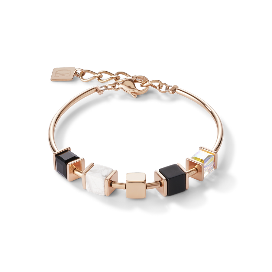 Braccialetto GeoCUBE® e Catena nero-bianco