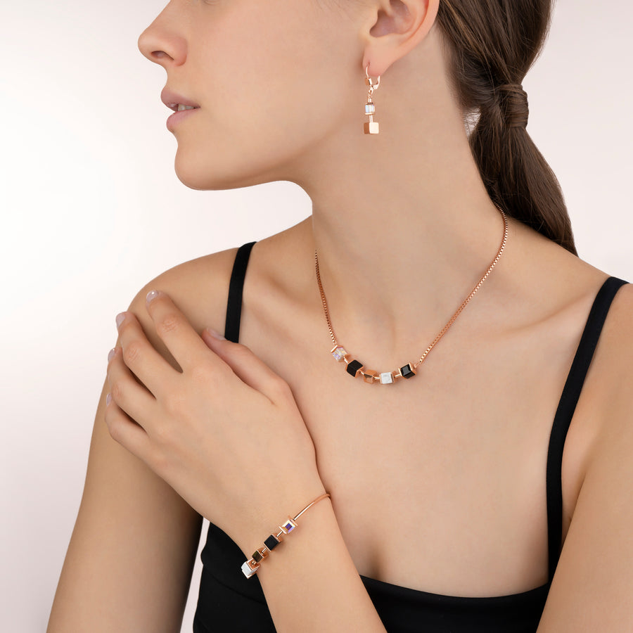 Braccialetto GeoCUBE® e Catena nero-bianco